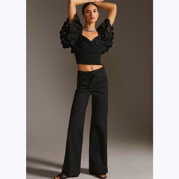 Maeve 70’s flare belted pants NWT - Picture 1 of 7
